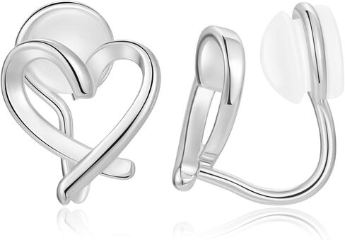 Clip On Earrings for Women Cute Heart Earrings Non piercing Clip Earrings for Women Dainty Jewelry for Women in Saudi Arabia