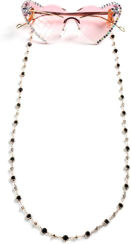 Sunglasses Chains for Women Eyeglass Chains with Colorful Beads Alligator Clip Reading Glasses Neck Cord Spectacle in Kuwait