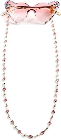 Sunglasses Chains for Women Eyeglass Chains with Colorful Beads Alligator Clip Reading Glasses Neck Cord Spectacle in Kuwait