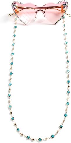 Sunglasses Chains for Women Eyeglass Chains with Colorful Beads Alligator Clip Reading Glasses Neck Cord Spectacle in Kuwait