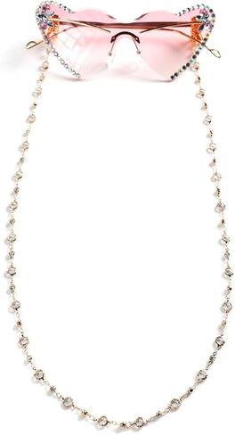Sunglasses Chains for Women Eyeglass Chains with Colorful Beads Alligator Clip Reading Glasses Neck Cord Spectacle in Kuwait