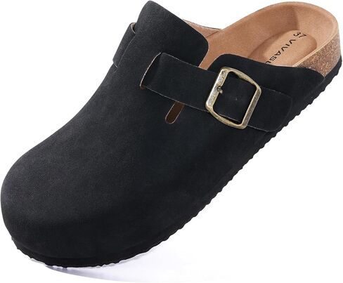 Clogs for Women and Men Cork Footbed Sandals Comfort Slip On Potato Shoes with Arch Support Suede Clogs in Kuwait