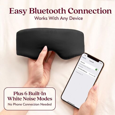 SilkSound 100% Mulberry Silk Bluetooth Sleep Mask, Skin-Friendly Sleeping Eyemask with Bluetooth Headphones, Sleep Gifts for Women, Silk Eye Mask Headband Headphones for Sleeping Side Speakers in Saudi Arabia
