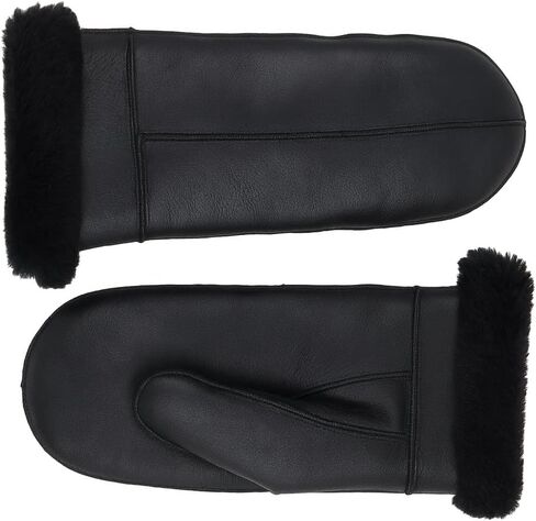 Women's Sheepskin Fur Mittens – LWG Certified Premium Shearling Leather Warm Cold Weather Winter Gloves in Saudi Arabia