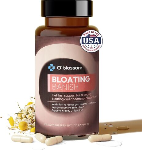 O'blossom Bloating Banish with Benegut - Gut Health for Women, Patented Probiotics for Digestive Health, Clinically Studied Relief in 90 Minutes, Supports Gut Lining Integrity in Saudi Arabia
