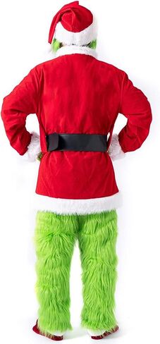 Halloween Costume for Men Green Monster Costumes with Mask Furry Adult Suit Christmas Outfit in Saudi Arabia