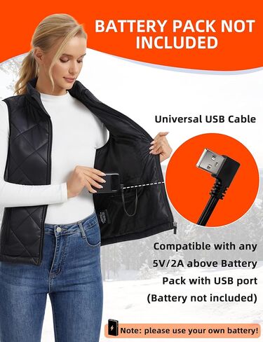 Professional Women's Heated Vest with Universal USB Cable (Battery Pack Not Included) in Saudi Arabia