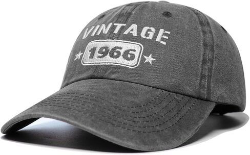 60th Birthday Gifts for Men Women, 60 Year Old Gifts Ideas, Washed Cotton Embroidered Baseball Cap Adjustable in Saudi Arabia