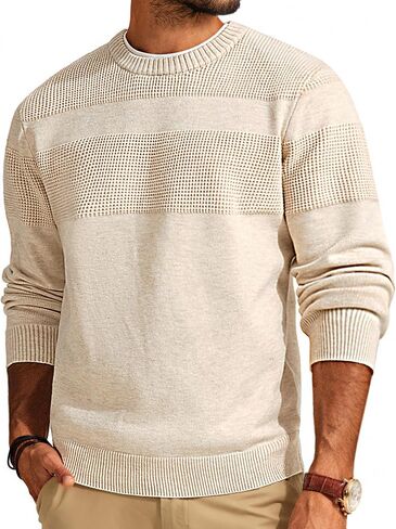 PJ PAUL JONES Mens Sweater Casual Crew Neck Pullover Textured Knit Sweaters in Kuwait