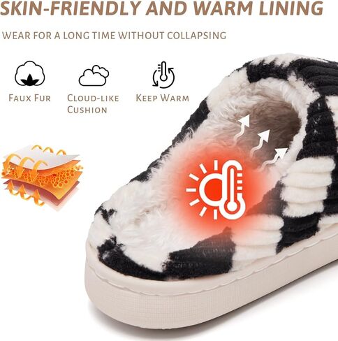 Guyarns Kids Slippers for Boys and Girls Plush Lined Memory Foam Comfort Non-Slip Sole Warm Winter House Shoes for Toddlers & Big Kids Indoor/Outdoor Wear in Saudi Arabia