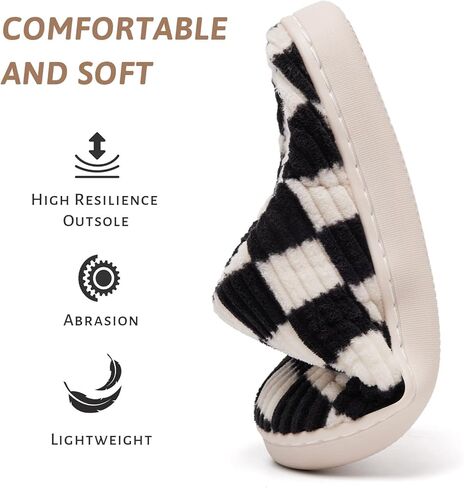 Guyarns Kids Slippers for Boys and Girls Plush Lined Memory Foam Comfort Non-Slip Sole Warm Winter House Shoes for Toddlers & Big Kids Indoor/Outdoor Wear in Saudi Arabia