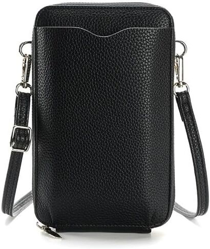 DOB SECHS Leather Passport Wallet Crossbody Phone Bag, RFID Blocking Passport Holder Credit Cards Case for Women in Kuwait