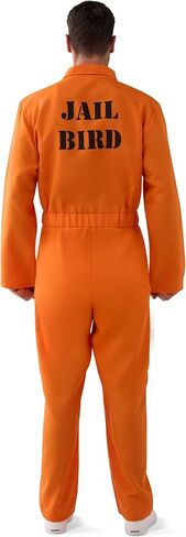 Spooktacular Creations Prisoner Costume Men, Orange Jumpsuit, Jail Inmate Accessories Set, Halloween Costumes for Men 2025 in Saudi Arabia