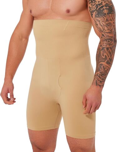 Tummy Control Shorts High Waist Slimming Shapewear for Men Body Shaper Seam Belly Girdle Compression Briefs in Saudi Arabia