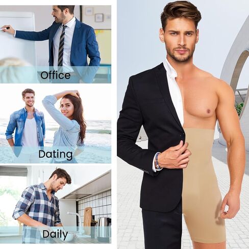 Tummy Control Shorts High Waist Slimming Shapewear for Men Body Shaper Seam Belly Girdle Compression Briefs in Saudi Arabia