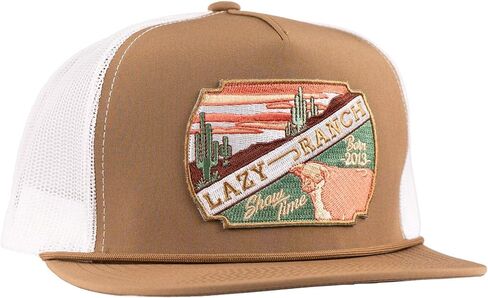 Lazy J Ranch Desert Show Time Classic Rope Trucker Hat - Adjustable Unisex Country Hats, Vintage Trucker Hat, Rope Hat in Saudi Arabia