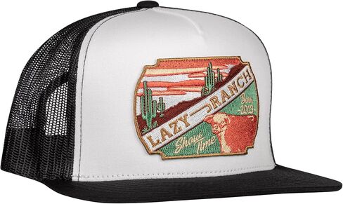Lazy J Ranch Desert Show Time Classic Rope Trucker Hat - Adjustable Unisex Country Hats, Vintage Trucker Hat, Rope Hat in Saudi Arabia