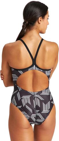 Arena Womens Arena Performance Women's Puzzled Team Print Light Drop Back Ladies Bathing Suit in Saudi Arabia