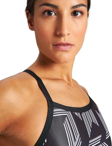 Arena Womens Arena Performance Women's Puzzled Team Print Light Drop Back Ladies Bathing Suit in Saudi Arabia