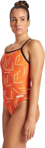 Arena Womens Arena Performance Women's Puzzled Team Print Light Drop Back Ladies Bathing Suit in Saudi Arabia