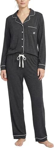 BORN Soft Button Up Pajamas for Women, Knit Button Down Pajama Set with Pants, PJ Sets in Saudi Arabia