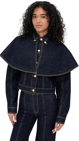 سترة Ulla Johnson النسائية ذات الرأس Agata Denim in Kuwait