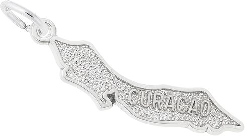 FindingKing Curacao Map Charm - 29mm x 8mm in Saudi Arabia