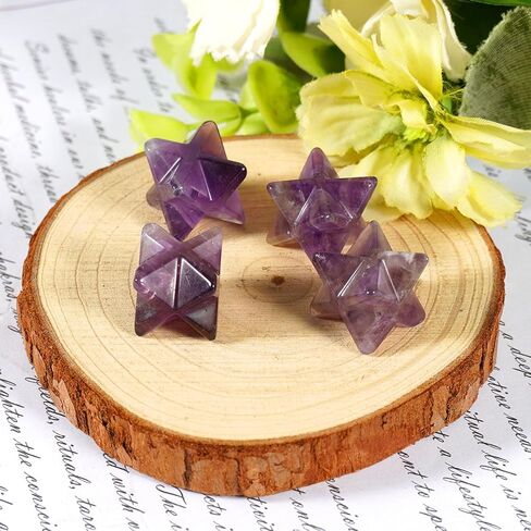 Crystal Decoration 13x13mm Star Rhodonite Hexagonal Star Natural Quartz Small Pocket Stone Table Decor 1Pcs Purple in Saudi Arabia