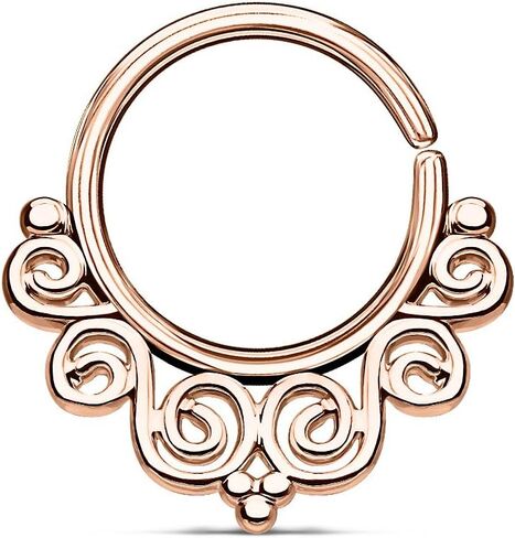 BodyJewelryOnline الحاجز ثقب خمر تخريمية تصميم قابل للانحناء مثالية لحاجز الأنف حلقات الأنف هوب الغضروف الزنمة ثقب الجسم المجوهرات in Kuwait