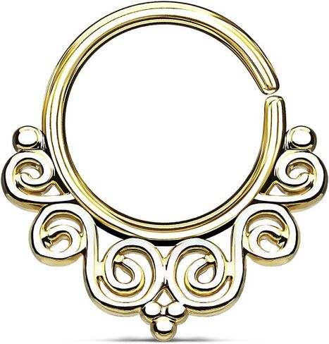 BodyJewelryOnline الحاجز ثقب خمر تخريمية تصميم قابل للانحناء مثالية لحاجز الأنف حلقات الأنف هوب الغضروف الزنمة ثقب الجسم المجوهرات in Kuwait