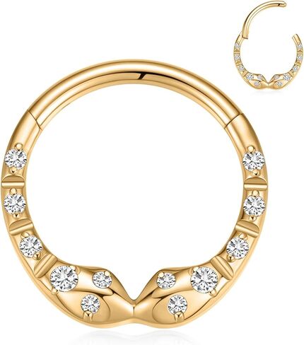 GAGABODY Septum Jewelry 16g Septum Ring Nose Hoop Daith Earring G23 Titanium Helix Earrings Hoop CZ Cartilage Piercing Jewelry in Saudi Arabia