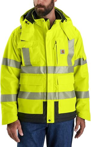 سترة Carhartt للرجال عالية الوضوح ومقاومة للماء وفضفاضة الوزن الثقيل معزولة من الدرجة 3 in Saudi Arabia