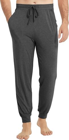 NACHILA Men's Pajamas Pants-Viscose Made from Bamboo, Soft Jogger Pants Comfy Sleep Pants Cool Pjs Bottoms with Pockets in Saudi Arabia
