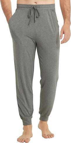 NACHILA Men's Pajamas Pants-Viscose Made from Bamboo, Soft Jogger Pants Comfy Sleep Pants Cool Pjs Bottoms with Pockets in Saudi Arabia