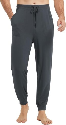 NACHILA Men's Pajamas Pants-Viscose Made from Bamboo, Soft Jogger Pants Comfy Sleep Pants Cool Pjs Bottoms with Pockets in Saudi Arabia