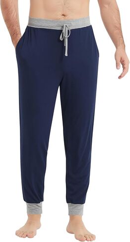 NACHILA Men's Pajamas Pants-Viscose Made from Bamboo, Soft Jogger Pants Comfy Sleep Pants Cool Pjs Bottoms with Pockets in Saudi Arabia