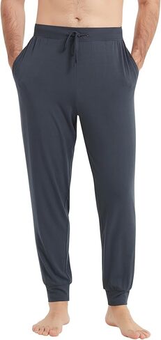 NACHILA Men's Pajamas Pants-Viscose Made from Bamboo, Soft Jogger Pants Comfy Sleep Pants Cool Pjs Bottoms with Pockets in Saudi Arabia