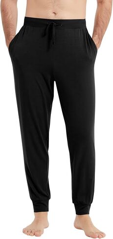 NACHILA Men's Pajamas Pants-Viscose Made from Bamboo, Soft Jogger Pants Comfy Sleep Pants Cool Pjs Bottoms with Pockets in Saudi Arabia