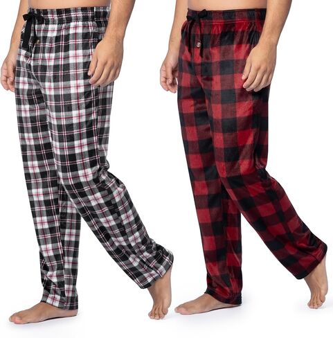 Fruit of the Loom mens Microsuede Fleece Sleep Pajama Pants, 2-pack in Saudi Arabia