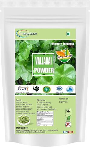 neotea Gotu Kola Powder | Organic Brahmi (Centella Asiatica) | Nervous System & Skin Support | Calming Nootropic Herb | Non-GMO, Vegan, Sustainably Sourced (100 GM(3.52 OZ), Gotu Kola) in Saudi Arabia