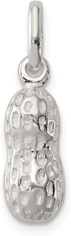 Solid 925 Sterling Silver Peanut Charm (0.2 x 0.79 Inches) in Saudi Arabia