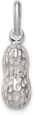 Solid 925 Sterling Silver Peanut Charm (0.2 x 0.79 Inches) in Saudi Arabia