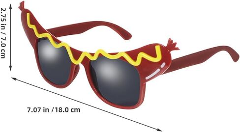 4Pcs Hot Dog Glasses, Dance Party Hot Dog Headband Adult, Funny Sunglasses Costume Decorations for Summer Luau Party Decorations in Saudi Arabia