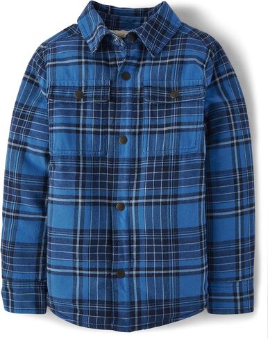 The Children's Place Boys Sherpa Lined Shirt Jacket in Saudi Arabia
