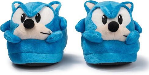 Sonic The Hedgehog Plush 3-D Slippers for Boys - Comfortable Sonic House Shoes for Boys and Big Kids in Saudi Arabia