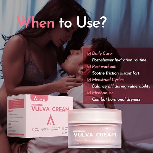 Vulva Moisturizing Cream for Women | Estrogen-Free Menopause Support, pH Balanced Formula | Vaginal Moisturizer Natural Ingredients for Dryness, Itching, Irritation, Odor Relief | 1.76oz in Saudi Arabia