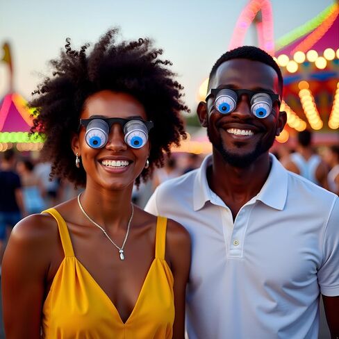 2Pcs Pop Out Eye Glasses Wobbly Eyes On Springs Pop Out Novelty Glasses Halloween Carnival Party Plastic Joke Horror Shock Gag and Practical Jokes Novelty in Saudi Arabia