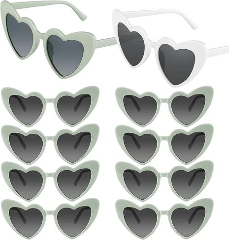 10 Pack Bachelorette Sunglasses Heart Shaped Sunglasses Vintage Heart Glasses for Women Wedding Party Decor in Saudi Arabia