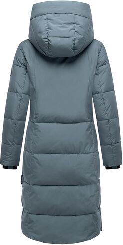 Marikoo Women's Long Winter Coat with Hood - Knee-Length Quilted Puffer Jacket - Water-Repellent - Chumanii XVI S-XXL in Saudi Arabia