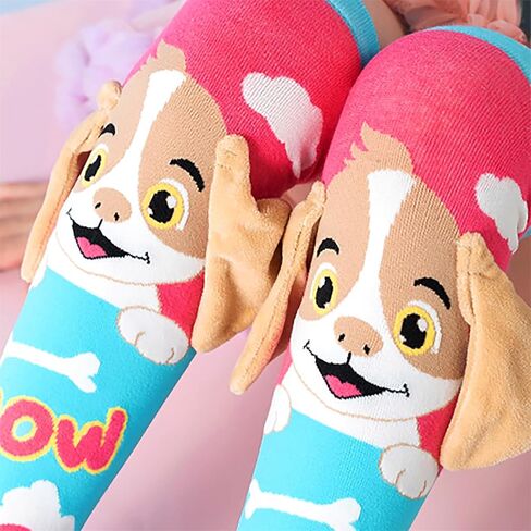 Crazy Socks for Kids - Cute Knee High Silly Socks Funny Style Colorful Cute Animal Knee High Socks for 3-12 Years Kids in Saudi Arabia